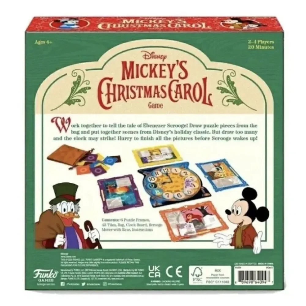 Disney Mickey's Christmas Carol Holiday Game by Funko 2-4 players ages 4+ NEW